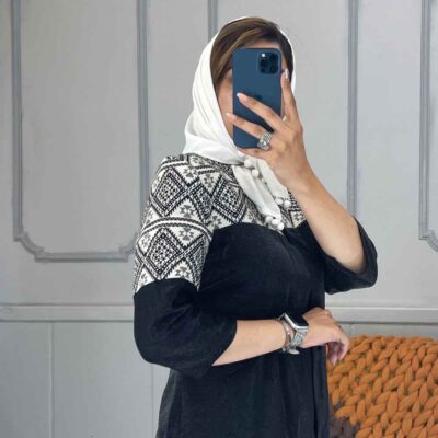 Elegant Persian Manto Samin with Chic Contemporary Style for Women