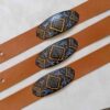Leather & Copper Bracelet Minakari - Artistic Maral
