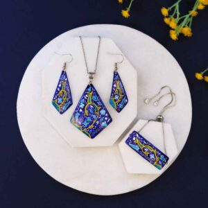 Persian Minakari Jewelry Set Model Arghavan