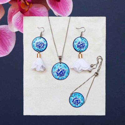 Persian Minakari Jewelry Set Model Gol Shah Abbasi