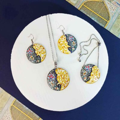 Persian Minakari Jewelry Set Model Hiva