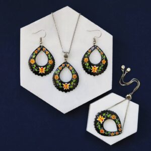 Persian Minakari Jewelry Set Model Mahfar