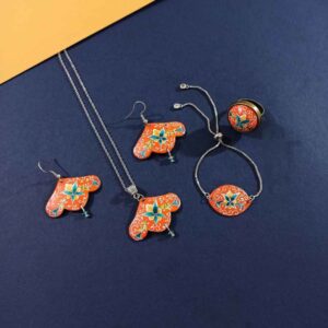 Persian Minakari Jewelry Set Model Paeez