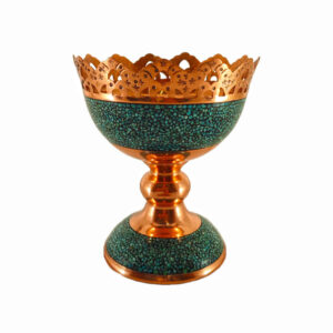 Decorative Bowl Persian Artisan-Crafted Turquoise Inlay Lina