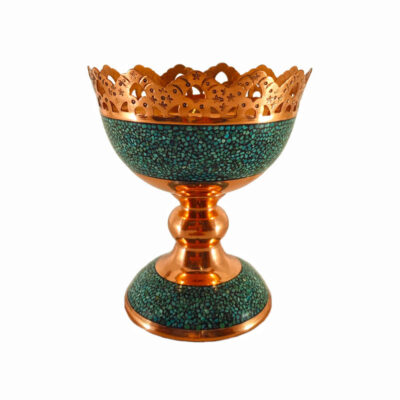 Decorative Bowl Persian Artisan-Crafted Turquoise Inlay Lina