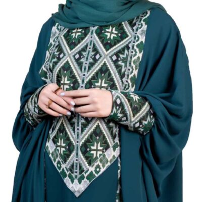 Persian Inspired Butterfly Abaya with Elegant Front Open Design