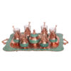 Handcrafted Persian Copper Tea & Coffee Set - Inlaid Turquoise Elina
