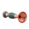 Handcrafted Persian Copper Candlestick - Inlaid Turquoise Design - Vihan (2x)