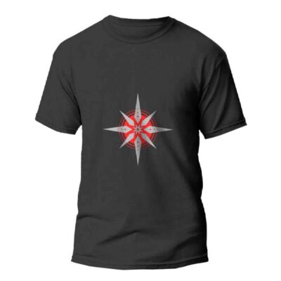 Persian Red Iron Art T-Shirt Model Iron Red with Bold Graphic Design