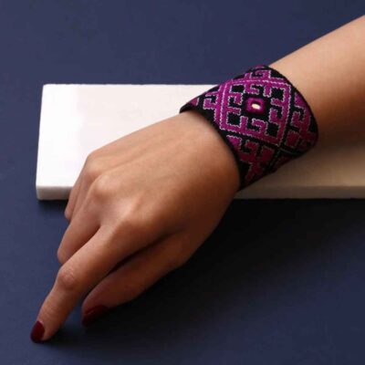 Persian Traditional Embroidered Cuff Bracelet – Alma Model