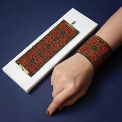 Persian Traditional Embroidered Cuff Bracelet – Rima Model