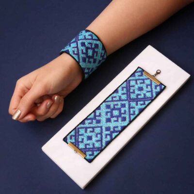 Persian Traditional Embroidered Cuff Bracelet – Roya Model