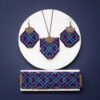 Persian Embroidered Necklace, Bracelet & Earrings Set Haleh