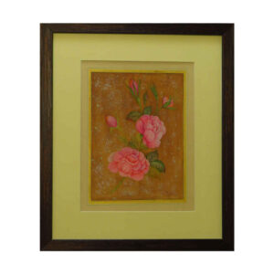 Original Flower Art Painting – Watercolor on Cardboard Roses by Samira Kazemzadeh