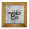 Decorative Persian Ceramic Tile - Calligraphy Pattern: Del