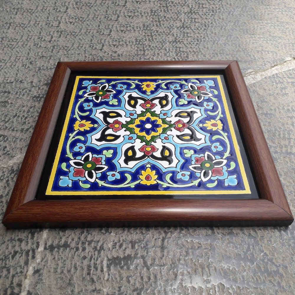 Decorative Persian Framed Ceramic Tile – Farima