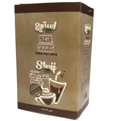 Instant Basil Seed Drink Powder – Basil Seeds & Sugar, Refreshing Herbal Sharbat Mix, 15 Sachets × 3 Packs