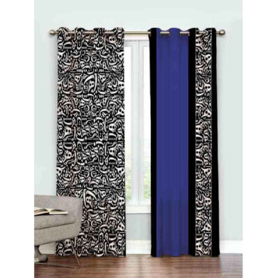 Printed Velvet Persian Eyelet Curtain – Calligraphy Novin
