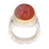 Islamic Yemeni Aqeeq Silver Ring for Men Alhamd Ollah