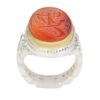 Islamic Yemeni Aqeeq Silver Ring for Men Mohammad