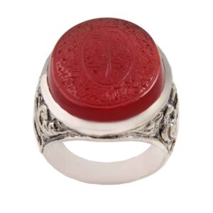 Islamic Yemeni Aqeeq Silver Ring for Men Varesin