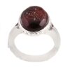 Islamic Yemeni Aqeeq Silver Ring for Men Ya Razzagh
