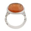Islamic Yemeni Aqeeq Silver Ring for Men La Elah Ela Allah