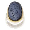 Islamic Yemeni Aqeeq Silver Ring for Men Muhammad Rasulollah