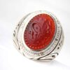 Islamic Yemeni Aqeeq Silver Ring for Men Ya Hussain