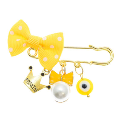 Princess Metal Safety Pin Brooch – Minimalist Protective Design