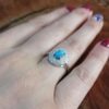 Handcrafted Persian Silver Ring with Neyshabur Turquoise Farnia