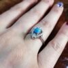 Handcrafted Persian Silver Ring with Neyshabur Turquoise Nava