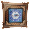 Handcrafted Persian Wooden Wall Clock - Khatam Marquetry Art, Bina