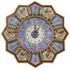 Handcrafted Persian Wooden Wall Clock - Khatam Marquetry Art, Elma