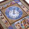 Handcrafted Persian Wooden Wall Clock - Khatam Marquetry Art, Majles