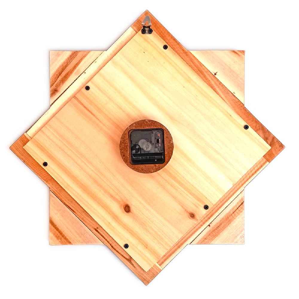 Handcrafted Persian Wooden Wall Clock – Khatam Marquetry Art, Narenji