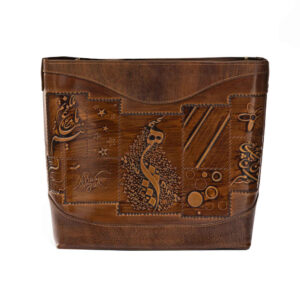 Leather Tote Bag – Persian Calligraphy Kimia