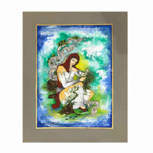 Original Persian Miniature Art Painting: Watercolor – Women by Rasoul Motamedi