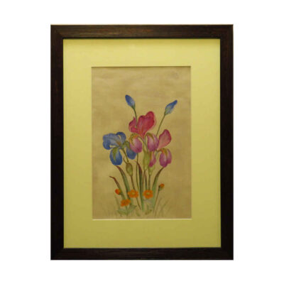 Original Flower Art Painting - Watercolor on Cardboard by Samira Kazemzadeh