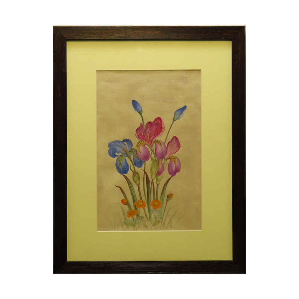Original Flower Art Painting – Watercolor on Cardboard by Samira Kazemzadeh