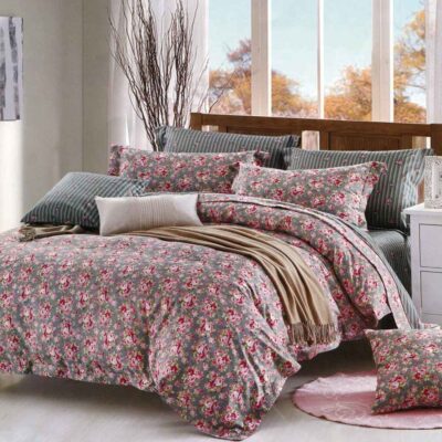 4-Piece Single-Sized Bed Linen Set – Flower