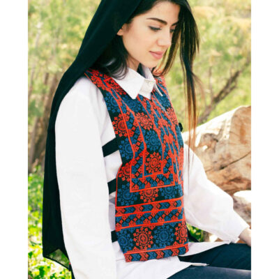 Persian Women's Cropped Balochi Vest with Traditional Handcrafted Design