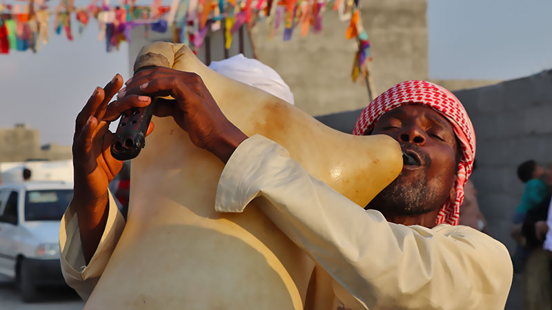 Professional Arabian Haban/Habbān Bagpipe Skin (Only Skin)