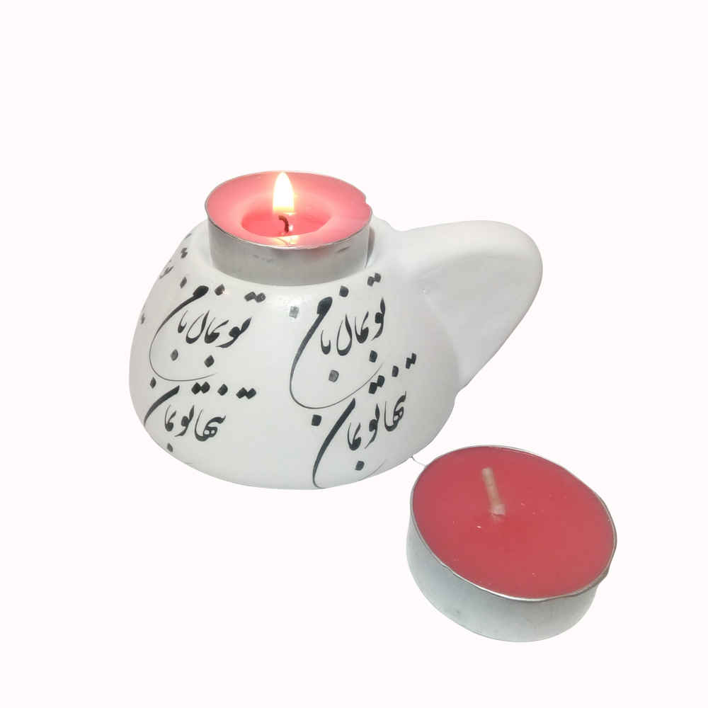 Set of 2 Pottery Tealight Candle Holder Model Beman