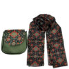 Bohemian Crossbody Shoulder Bag & Shawl Set with Eslimi Pattern