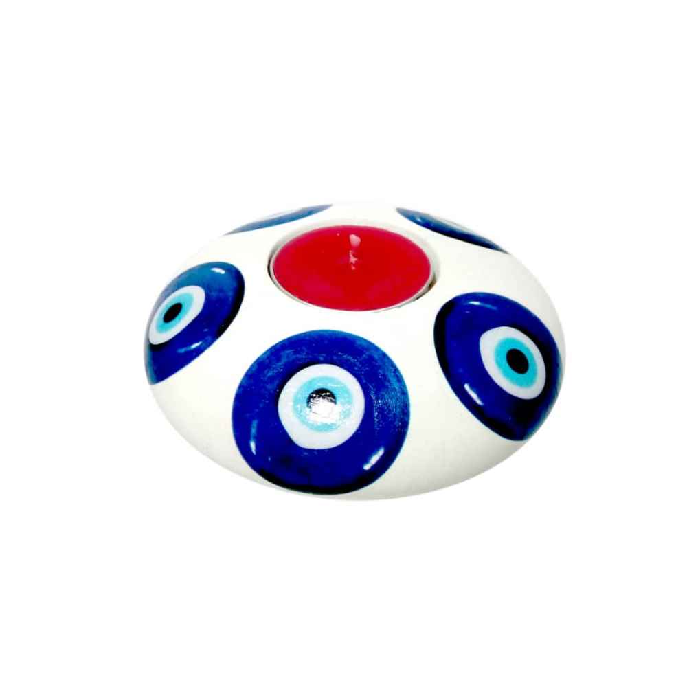 Plaster Tealight Candle Holder Model Nazar Cheshm