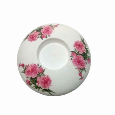 Plaster Tealight Candle Holder, Shakheh Floral Design, Minimalist Persian-Inspired Décor