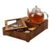 Warmer-Equipped Wooden Tea Chest for Herbal & Classic Tea Bags