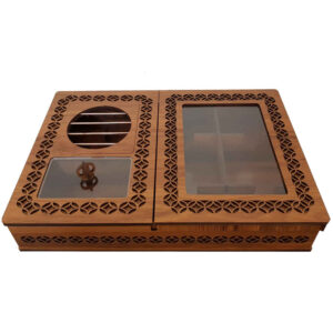 Arnika Design Tea Organizer Chest with Integrated Warmer