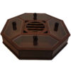 Delara Wooden Tea Bag Organizer Chest with Integrated Warmer